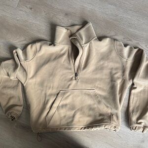 Tan Quarter-Zip Pullover softsreme